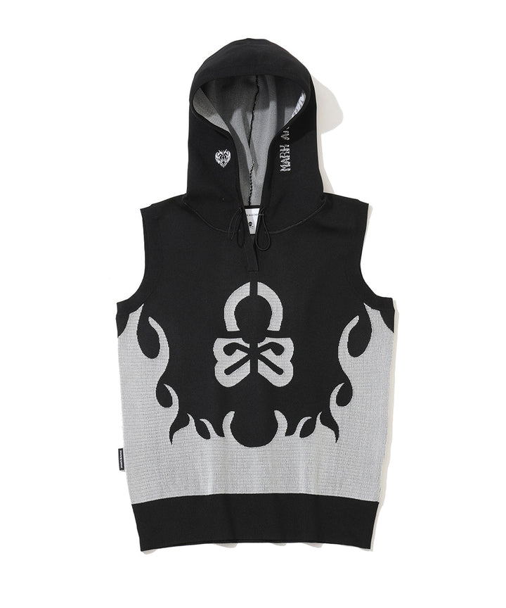 Duel Hooded Knit Mesh Vest | WOMEN – MARK & LONA GLOBAL ONLINE STORE