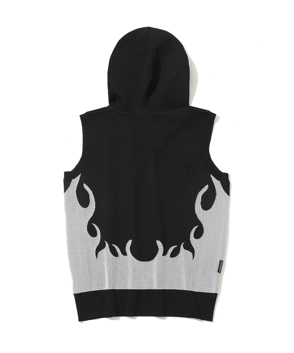 Duel Hooded Knit Mesh Vest | WOMEN – MARK & LONA GLOBAL ONLINE STORE