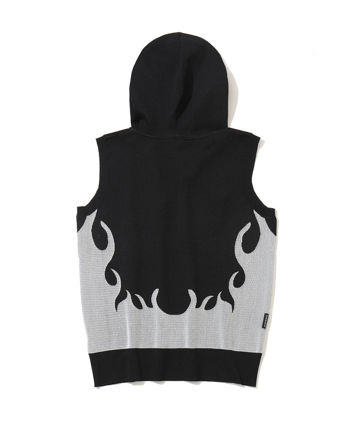 Duel Hooded Knit Mesh Vest | WOMEN – MARK & LONA GLOBAL ONLINE STORE