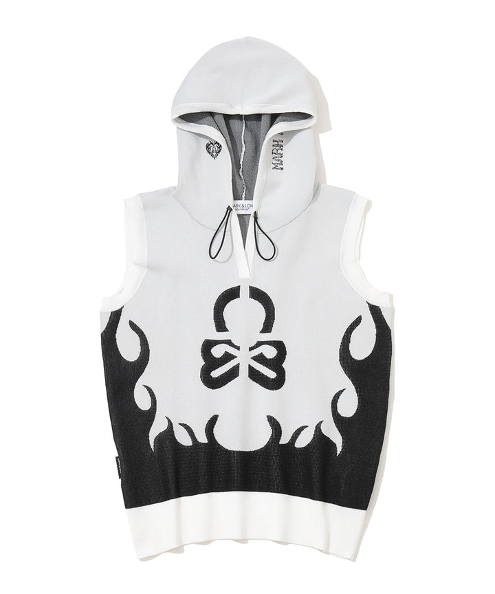 Duel Hooded Knit Mesh Vest | WOMEN – MARK & LONA GLOBAL ONLINE STORE