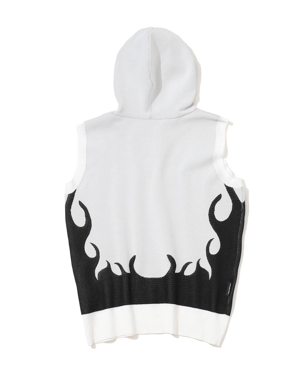 Duel Hooded Knit Mesh Vest | WOMEN – MARK & LONA GLOBAL ONLINE STORE
