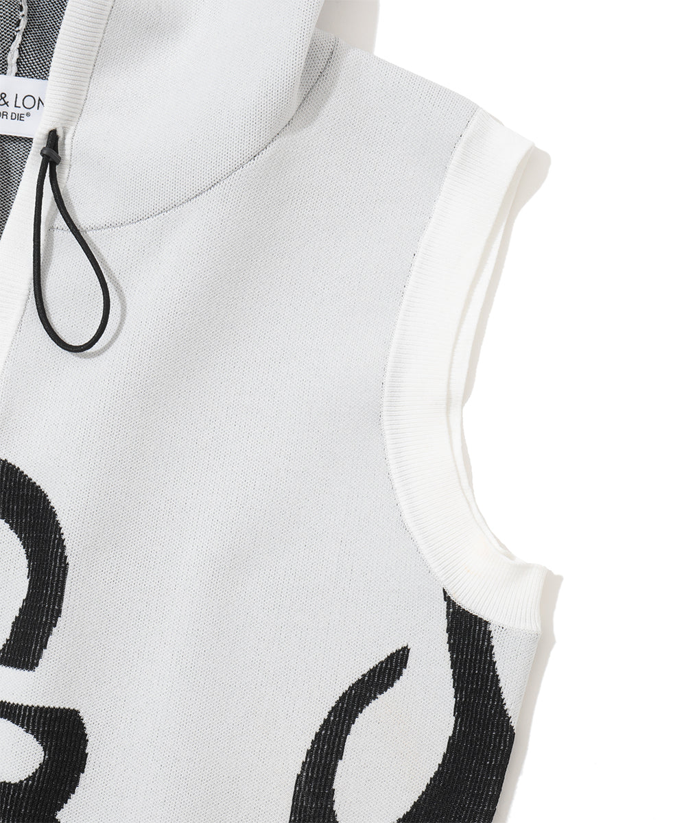Duel Hooded Knit Mesh Vest | WOMEN – MARK & LONA GLOBAL ONLINE STORE