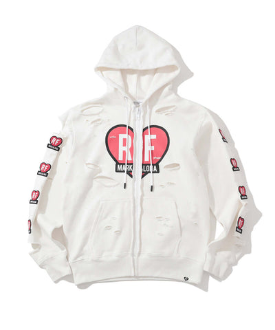 BE_UP Destroyed Zip Hoodie | WOMEN