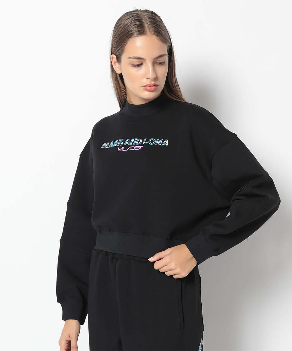 マークアンドロナ DST Panelled Sleeve Cropped Top DST Panelled