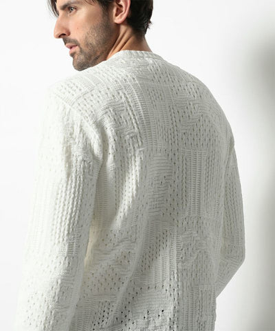 Quartz Patterned Crew Sweater | MEN