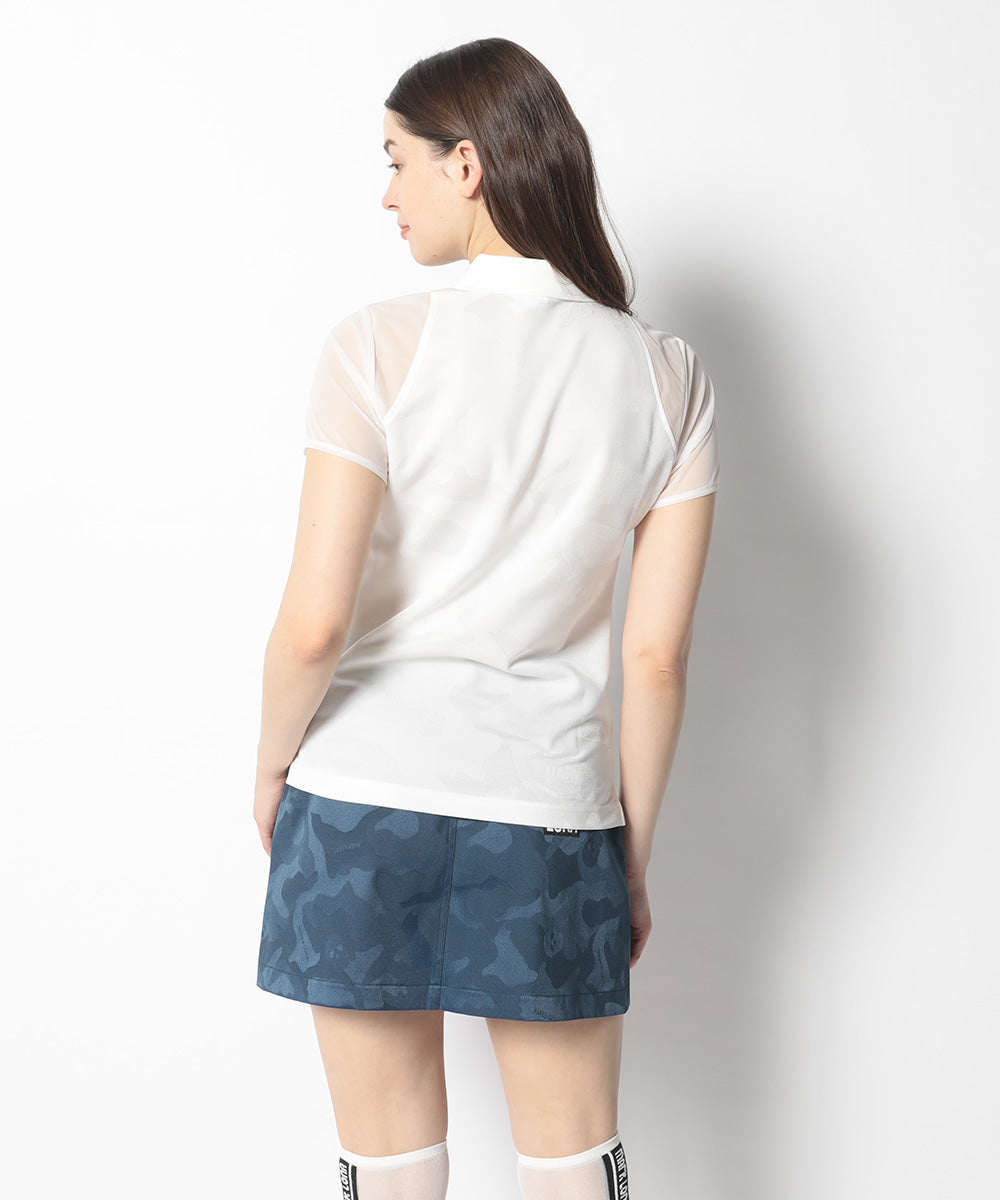 Gauge 透明袖 Polo 衫 |女性