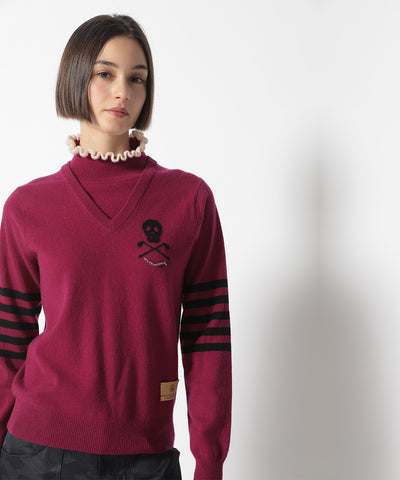 Sedecim Cashmere Layerd Neck Sweater | WOMEN