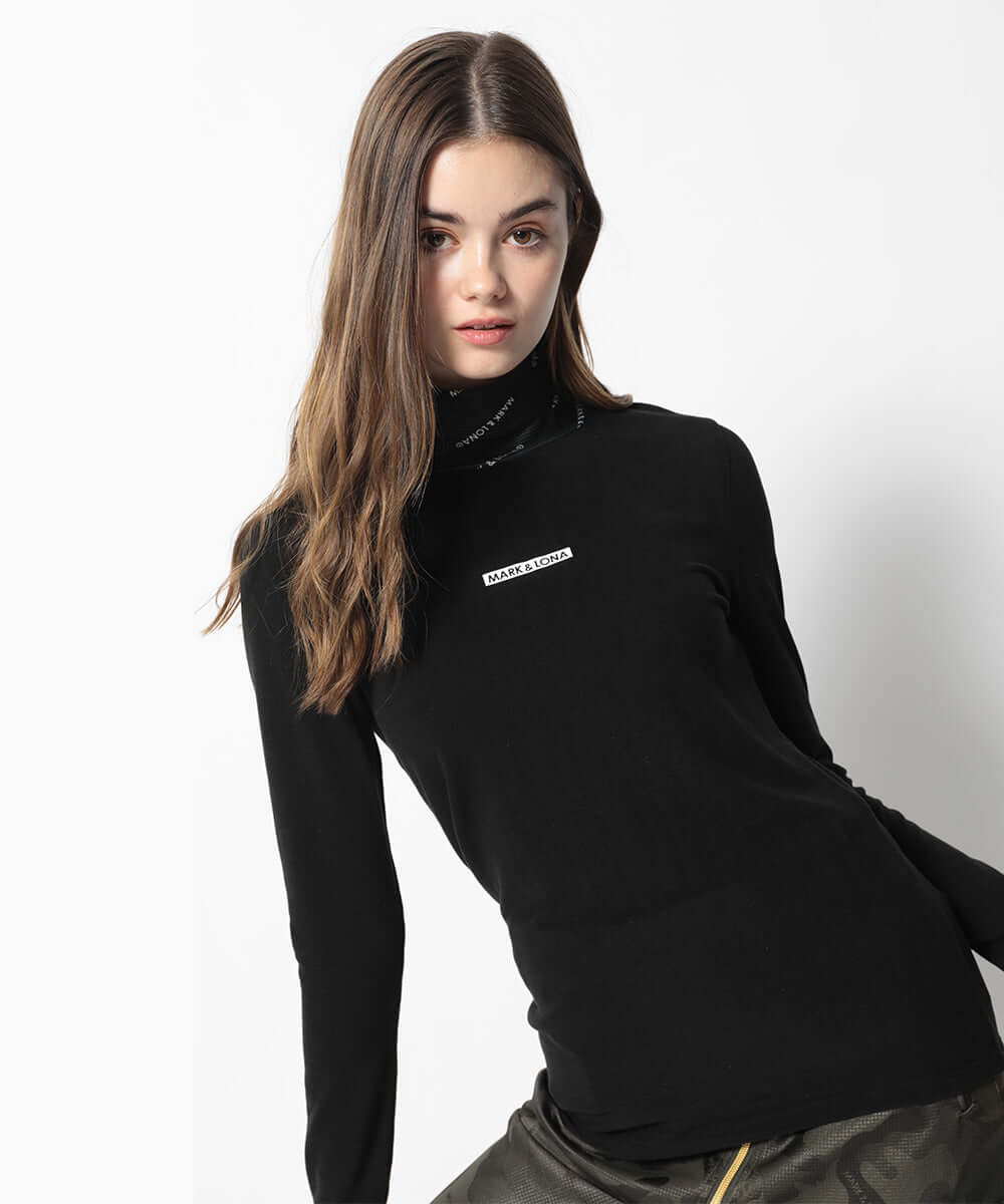 STRETCH FLEECE MOCK NECK LONG SLEEVE T-SHIRT