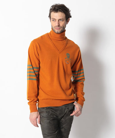 Sedecim Cashmere Layerd Neck Sweater | MEN