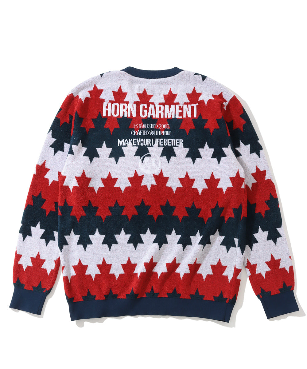 Starry Maple Border Sweater | MEN