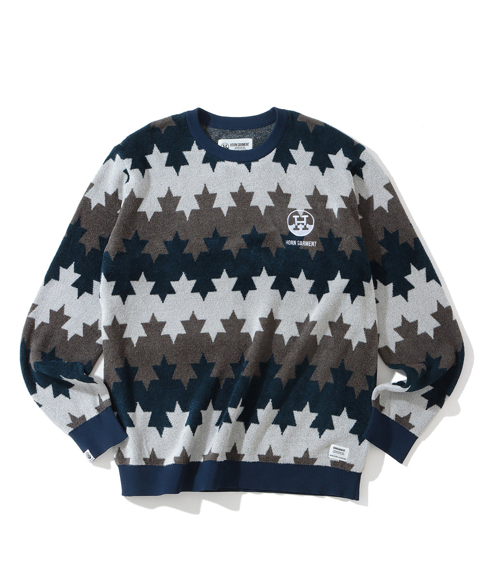 Starry Maple Border Sweater | MEN